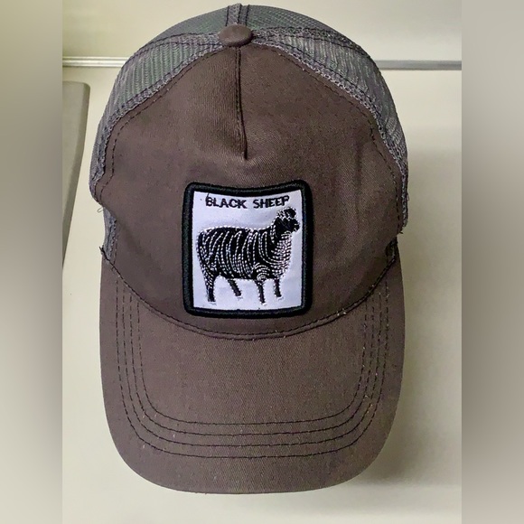 Unisex Adult One Size NOT GOORIN BROS Animal Farm Black Sheep Trucker Cap Hat - Picture 8 of 16